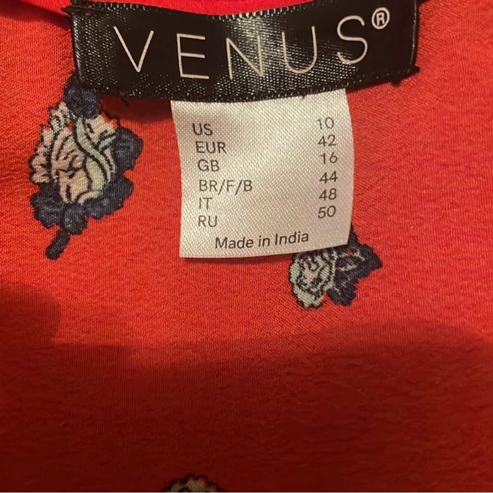 Venus Bandana Red Blue 3/4 Sleeve Top - Picture 4 of 4